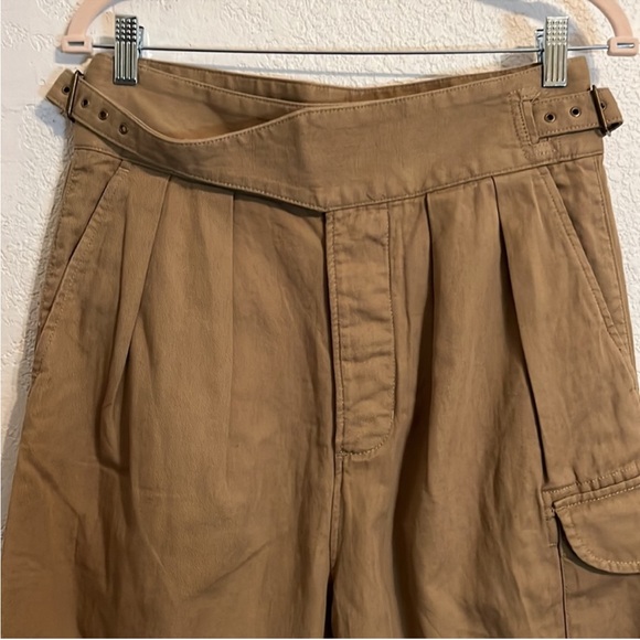 NWT Banana Republic High Rise khaki utility pants. Cotton Linen blend Sz.6S - Picture 5 of 9